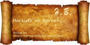 Hartyáni Bercel névjegykártya